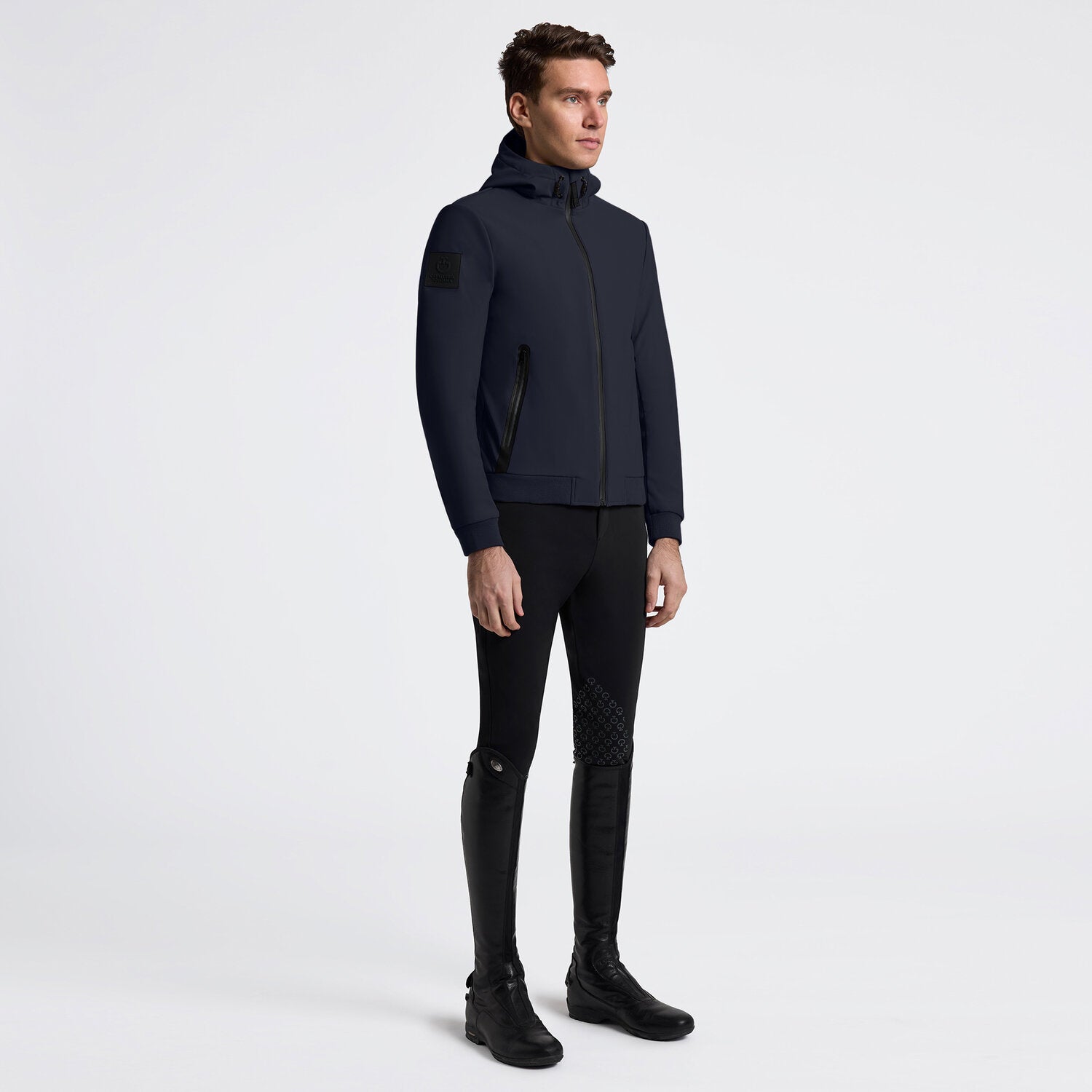 Thermal Performance Hooded Softshell Jacket in Navy
