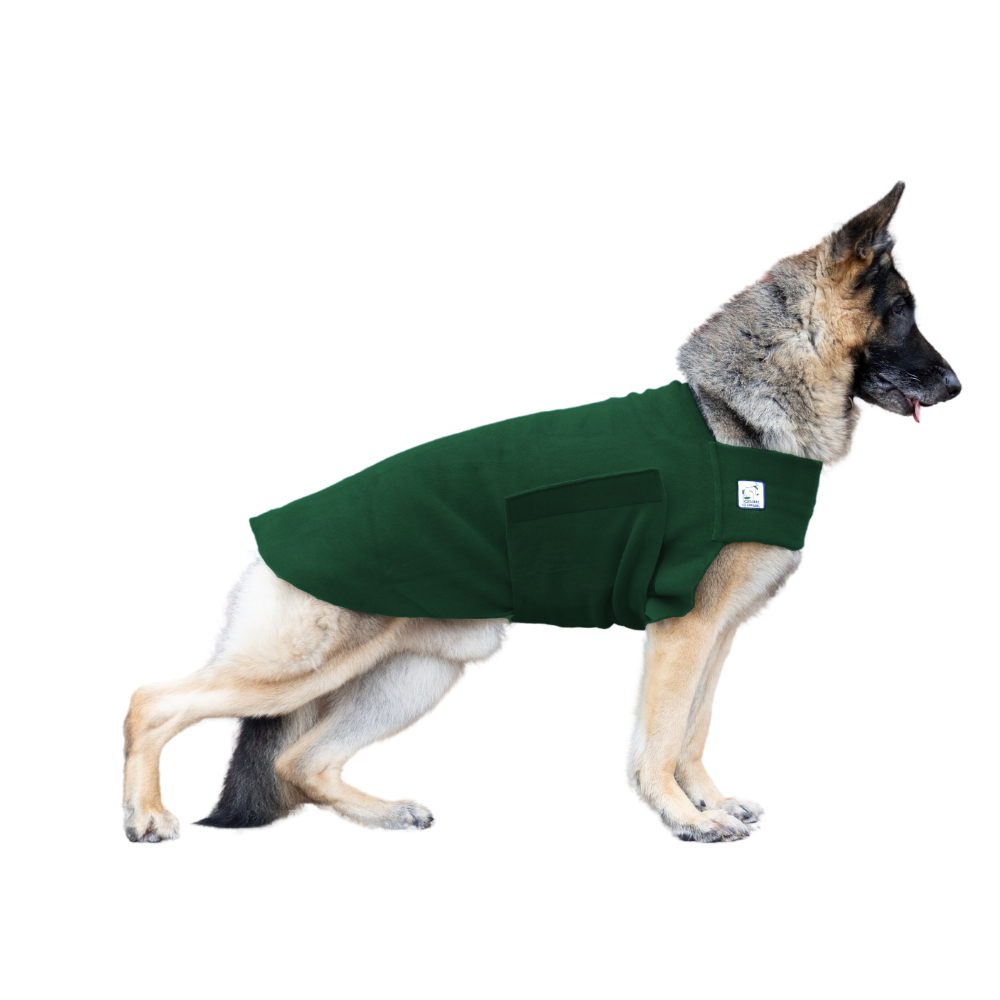 German Shepherd Tummy Warmer in Green