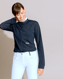 Helios Long Sleeve Show Shirt in Marine