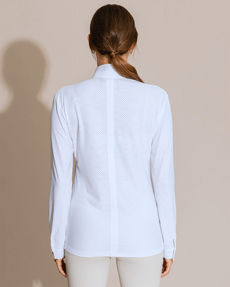 Helios Long Sleeve Show Shirt in White