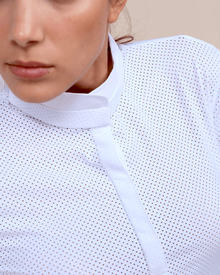 Helios Long Sleeve Show Shirt in White