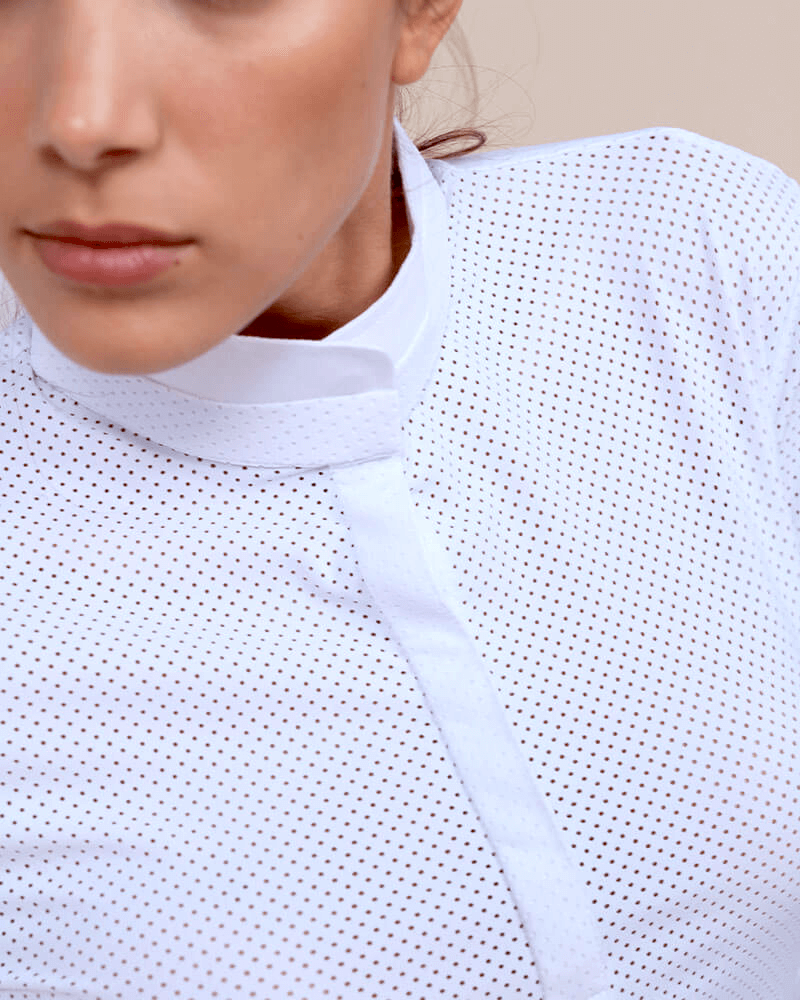 Helios Long Sleeve Show Shirt in White
