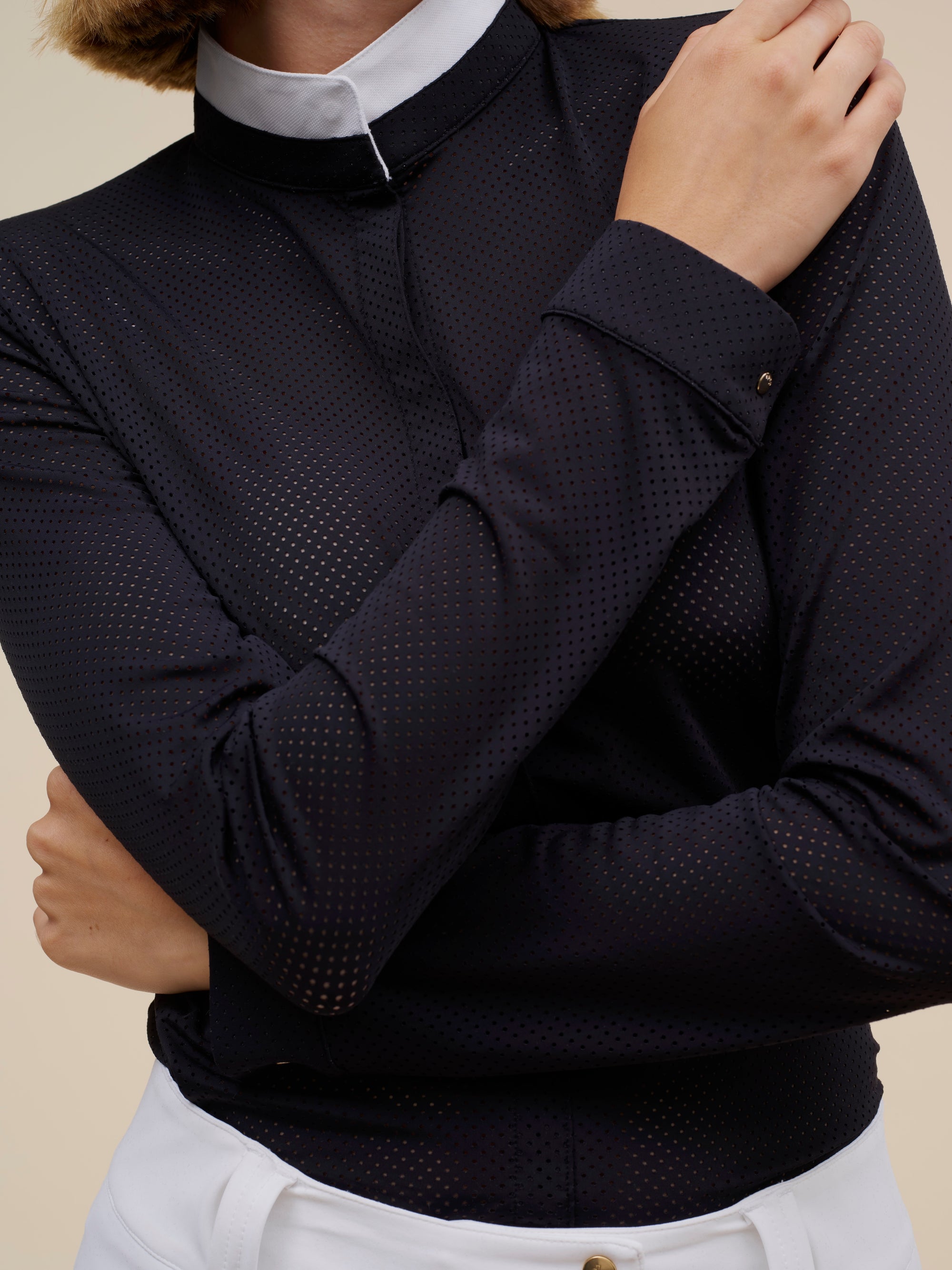Helios Long Sleeve Show Shirt in Black