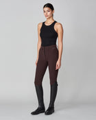 High-Rise Compression Breeches in Dark Brown