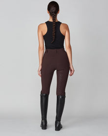 High-Rise Compression Breeches in Dark Brown