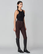 High-Rise Compression Breeches in Dark Brown