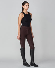 High-Rise Compression Breeches in Dark Brown
