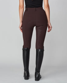High-Rise Compression Breeches in Dark Brown