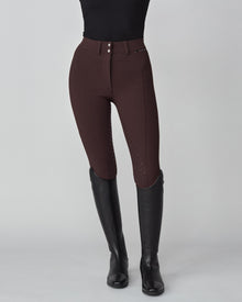 High-Rise Compression Breeches in Dark Brown