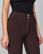 High-Rise Compression Breeches in Dark Brown