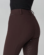 High-Rise Compression Breeches in Dark Brown
