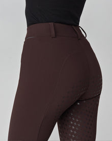 High-Rise Compression Breeches in Dark Brown
