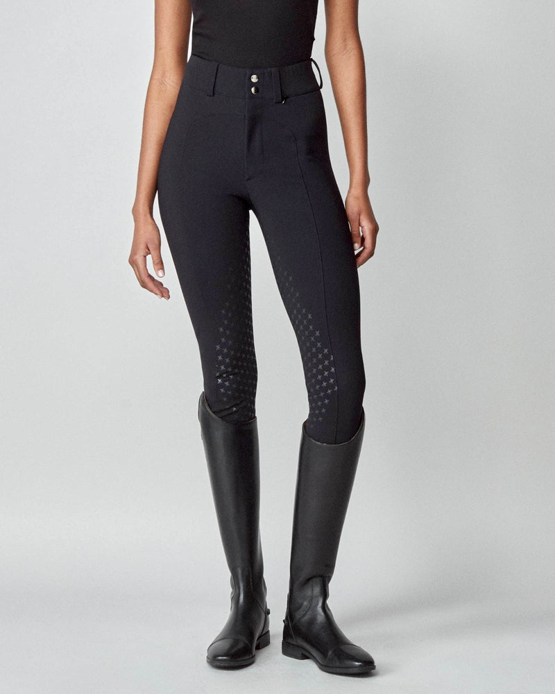 High-Rise Compression Breeches in Black