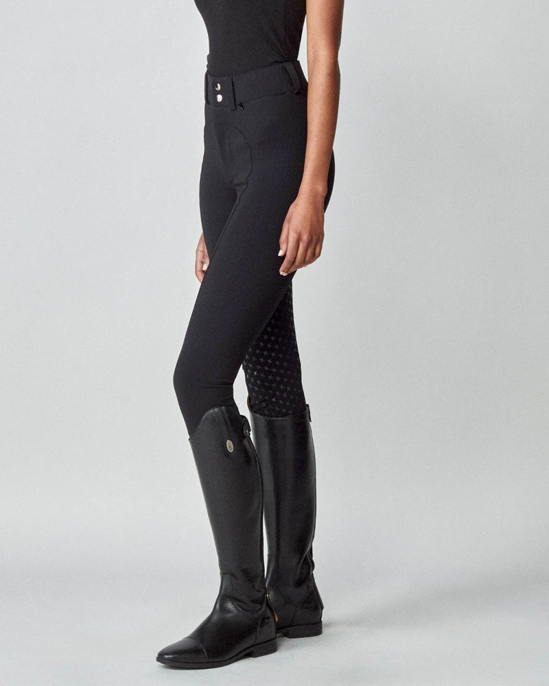 High-Rise Compression Breeches in Black