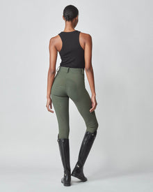High-Rise Compression Breeches in Green