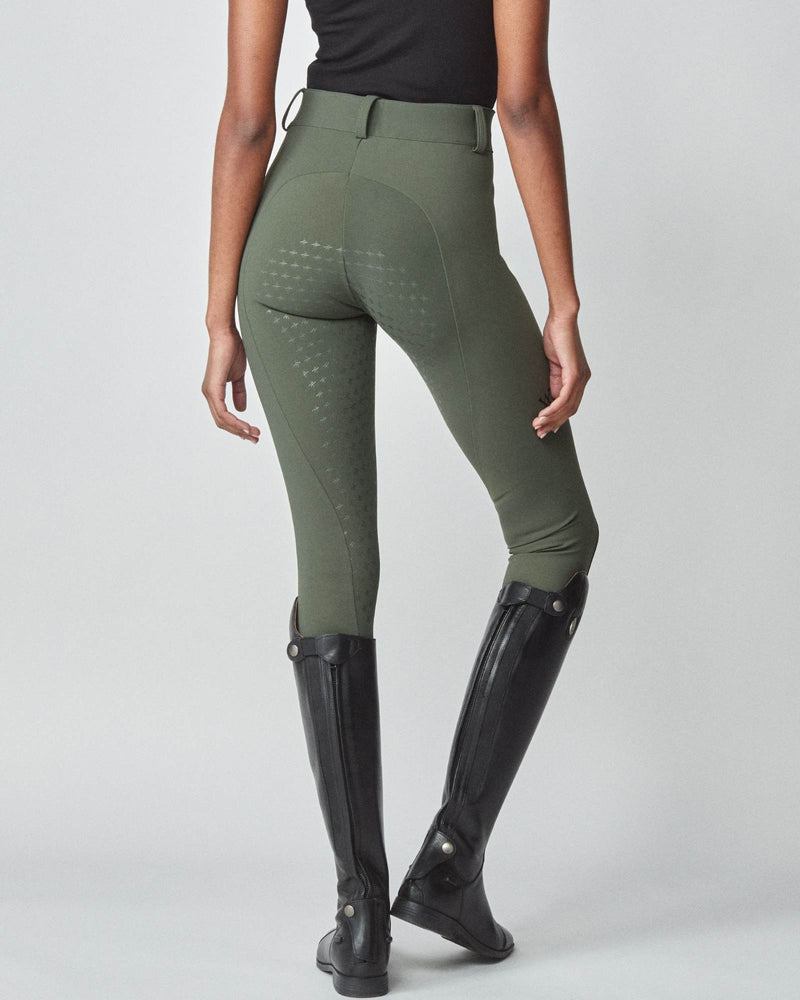 High-Rise Compression Breeches in Green