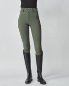 High-Rise Compression Breeches in Green