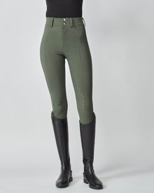High-Rise Compression Breeches in Green