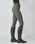 High-Rise Compression Breeches in Green