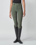 High-Rise Compression Breeches in Green