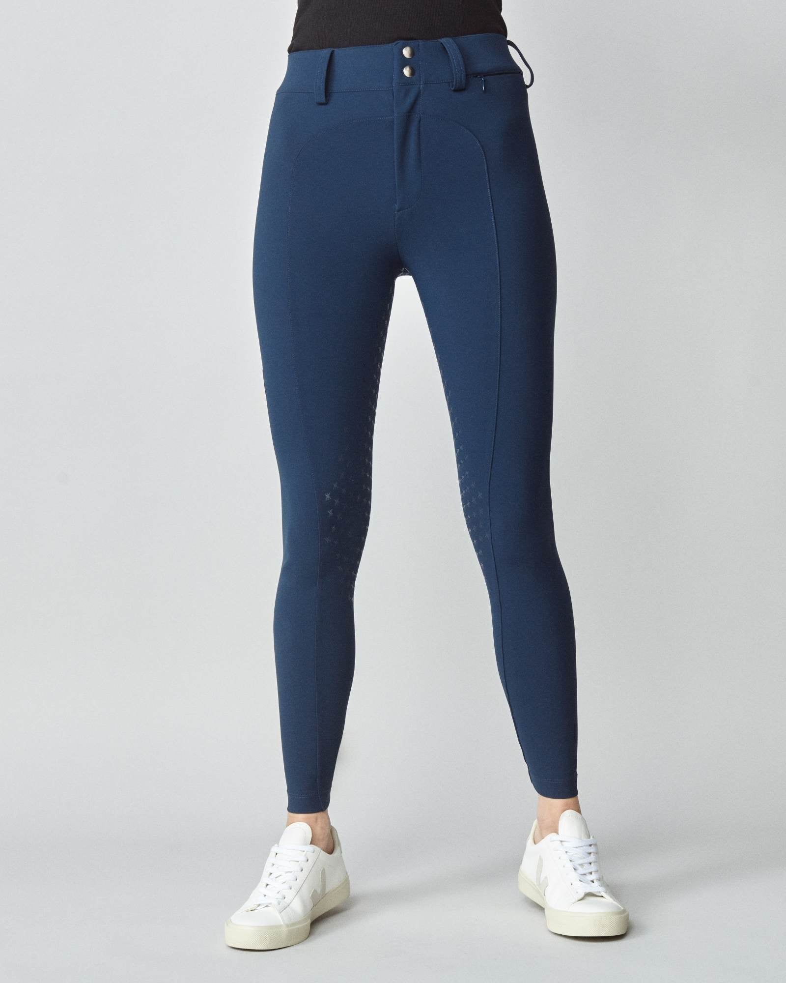 High-Rise Compression Breeches in Navy