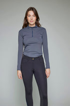 Indie New Long Sleeve Riding Top in Grey
