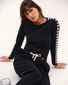 Izzy Long Sleeve Top in Marine