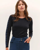 Izzy Long Sleeve Top in Midnight