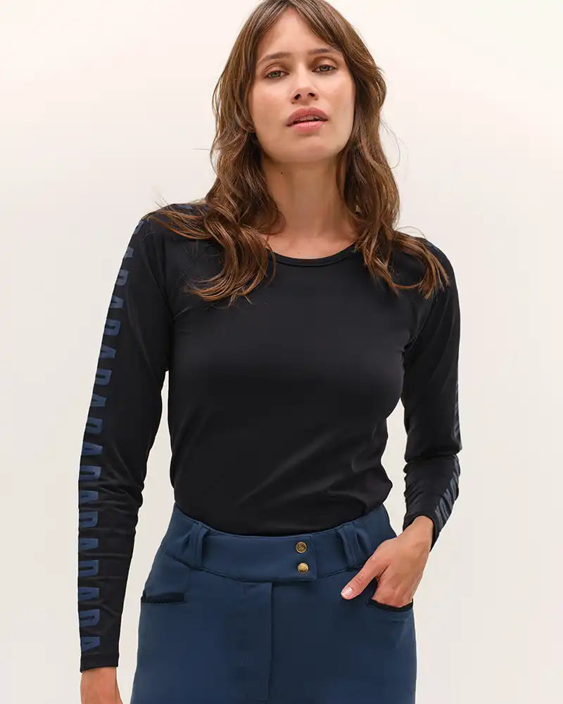 Izzy Long Sleeve Top in Midnight
