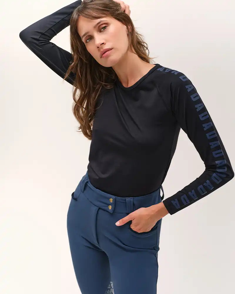 Izzy Long Sleeve Top in Midnight