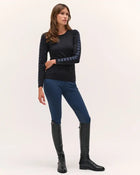 Izzy Long Sleeve Top in Midnight