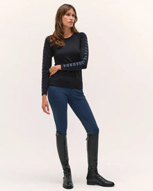 Izzy Long Sleeve Top in Midnight