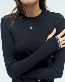 Kira Long Sleeve Top in Black