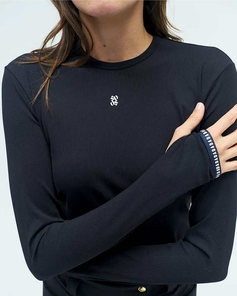 Kira Long Sleeve Top in Black