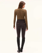 Kira Long Sleeve Top in Bronze Green