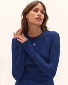 Kira Long Sleeve Top in Baltic Blue