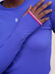 Kira Long Sleeve Top in Cobalt Blue