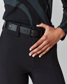 Leather Buckle Belt in Black