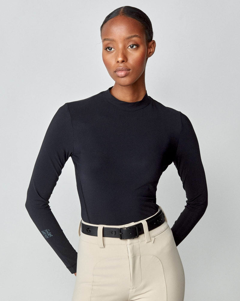 Leather Buckle Belt in Black