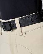 Leather Buckle Belt in Black