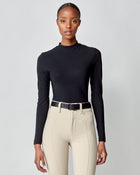 Leather Buckle Belt in Black