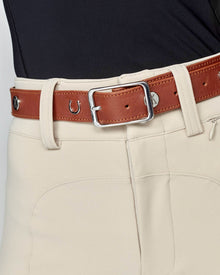 Leather Buckle Belt in Brown