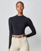 Leather Buckle Belt in Brown