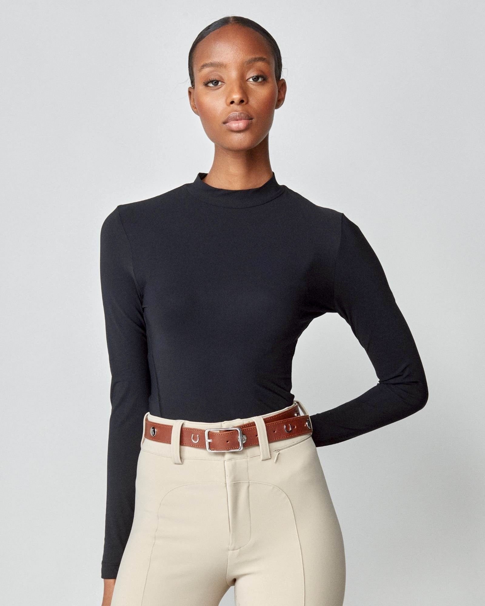 Leather Buckle Belt in Brown