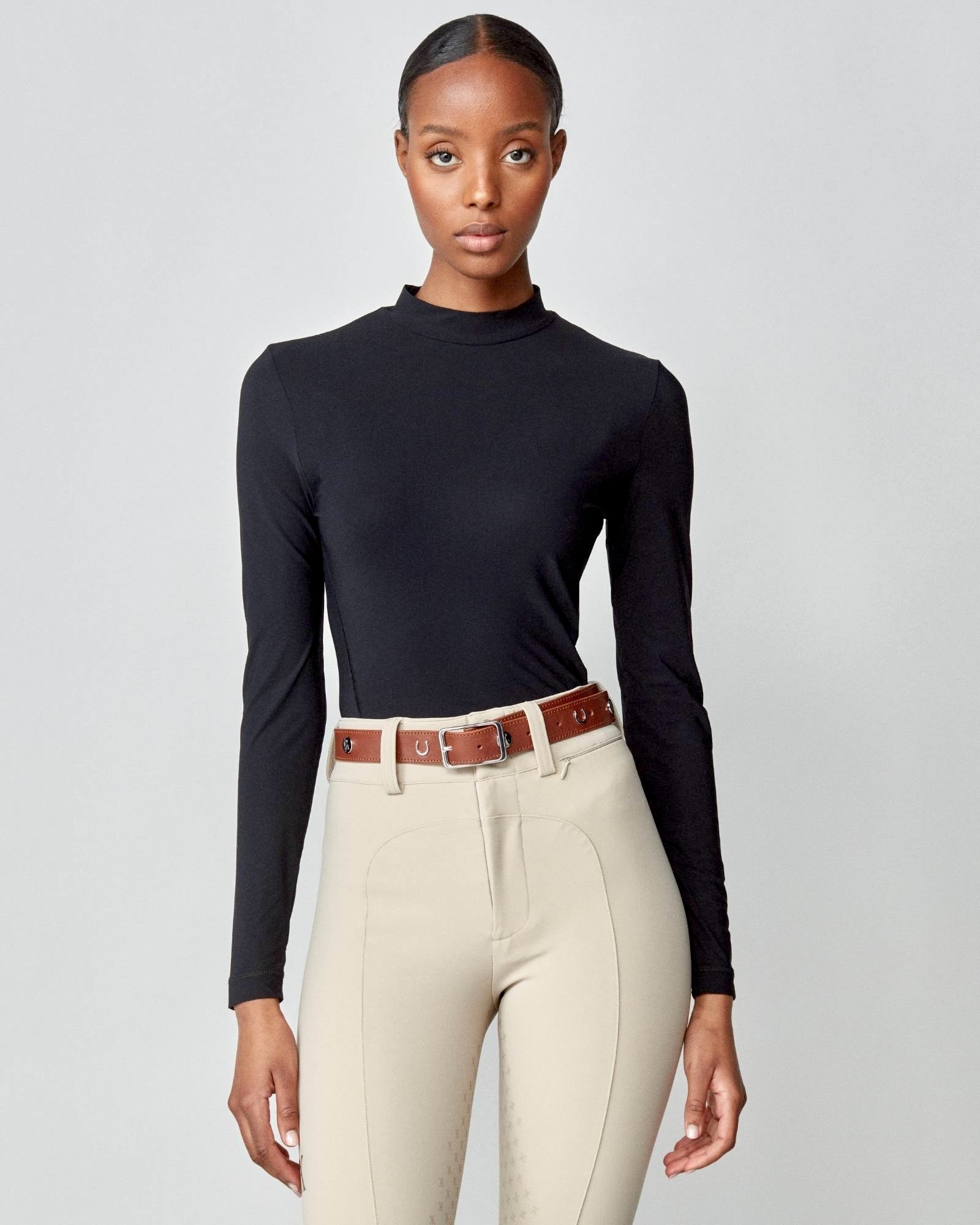 Leather Buckle Belt in Brown