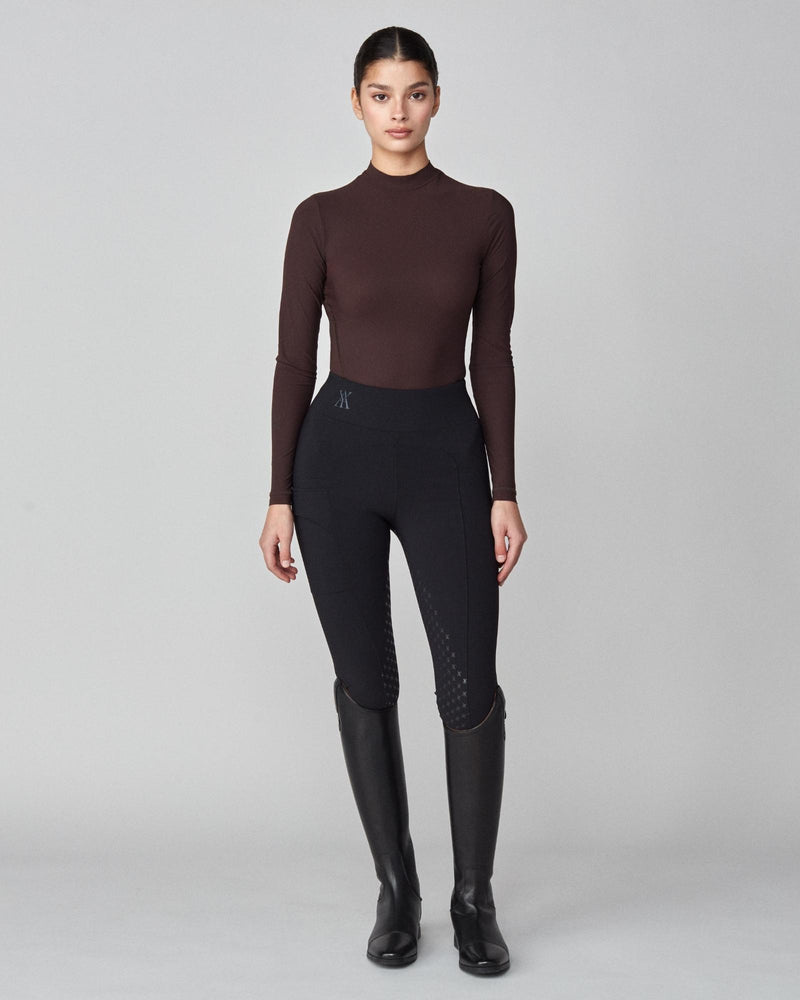 Lightweight Long Sleeve Top in Dark Brown