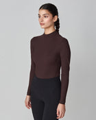 Lightweight Long Sleeve Top in Dark Brown