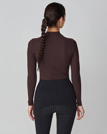 Lightweight Long Sleeve Top in Dark Brown