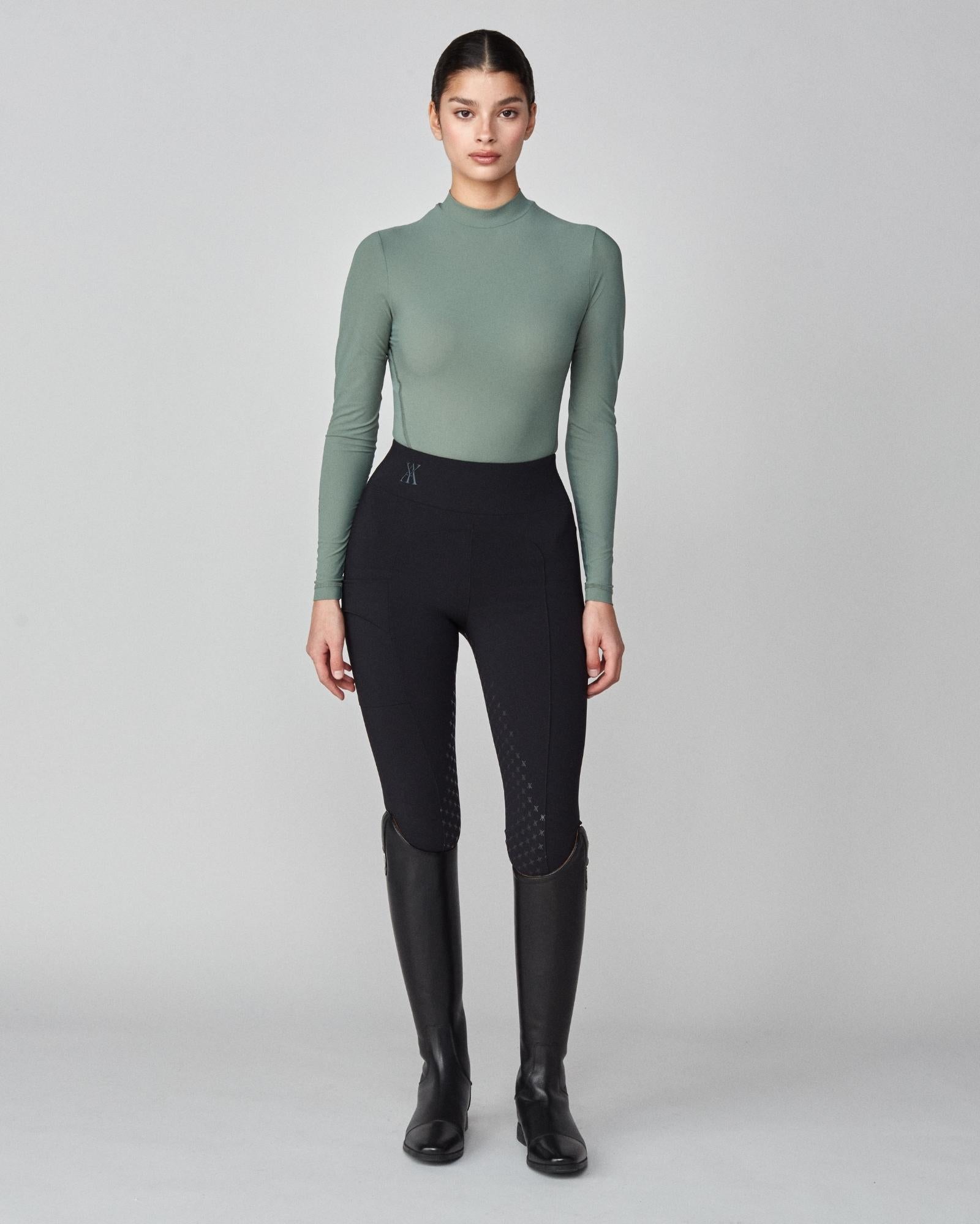 Lightweight Long Sleeve Top in Slate Green