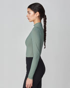 Lightweight Long Sleeve Top in Slate Green